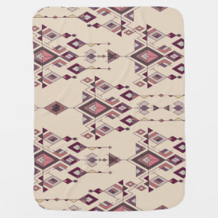 Tribal Vintage Ethnic Seamless Aztec Baby Blanket