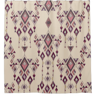 Tribal Vintage Ethnic Seamless Aztec Shower Curtain