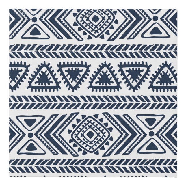 Tribal vintage ethnic seamless  faux canvas print (Front)