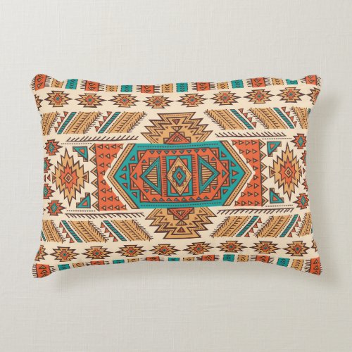 Tribal Vintage Ethnic Seamless Pattern Accent Pillow