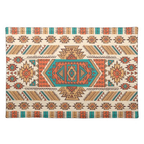 Tribal Vintage Ethnic Seamless Pattern Cloth Placemat