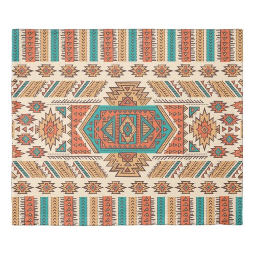 Tribal Vintage Ethnic Seamless Pattern Duvet Cover