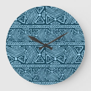 Tribal vintage ethnic, seamless pattern. large clock