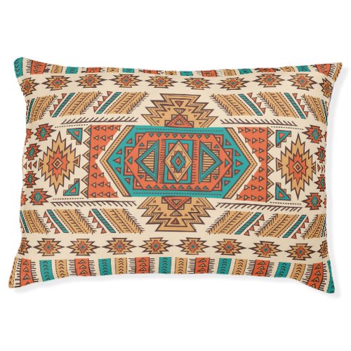 Tribal Vintage Ethnic Seamless Pattern Pet Bed