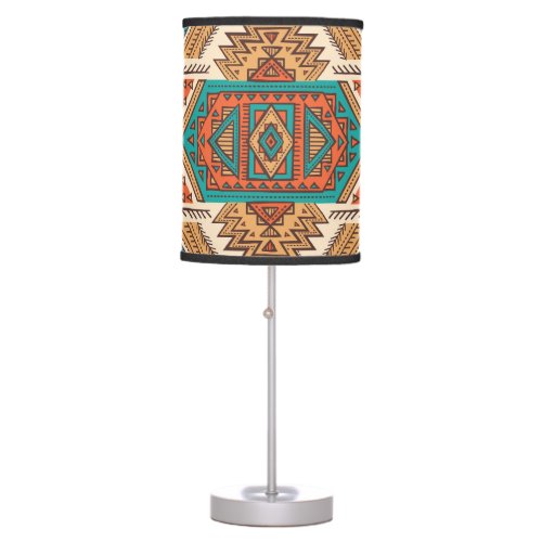 Tribal Vintage Ethnic Seamless Pattern Table Lamp