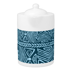 Tribal vintage ethnic, seamless pattern. teapot