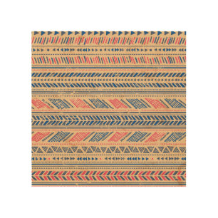 Tribal vintage ethnic: seamless pattern. wood wall art