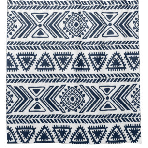 Tribal vintage ethnic seamless shower curtain