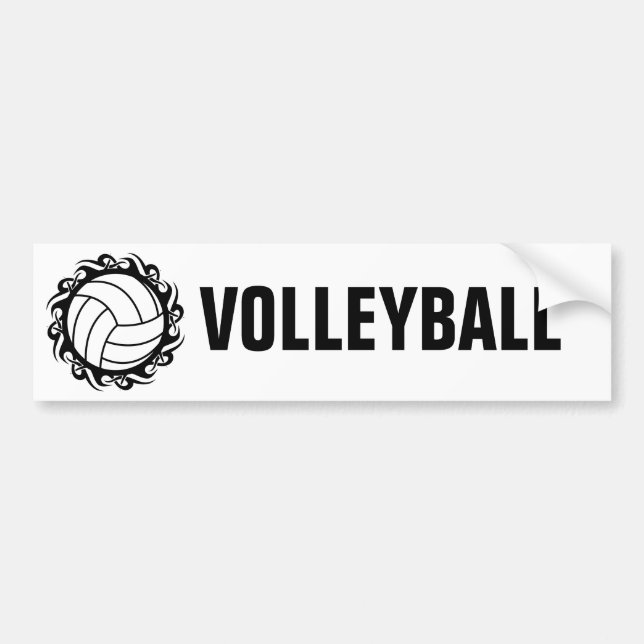 tribal volleyball bumper sticker (Front)