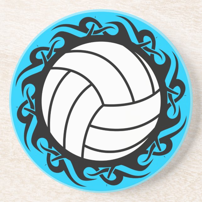 tribal volleyball drink coaster (Front)