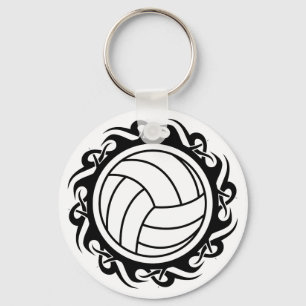 tribal volleyball keychain