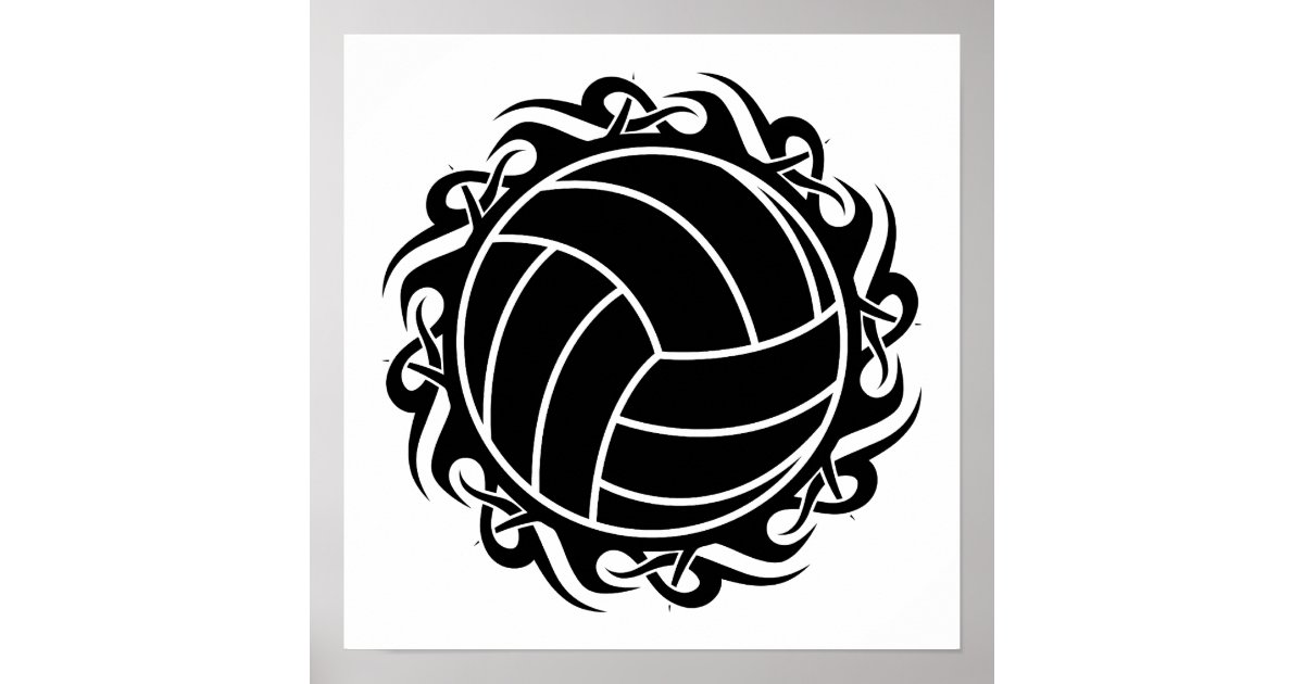 tribal volleyball poster | Zazzle