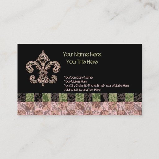 Customizable Tribal Voodoo Fleur de lis Business Cards