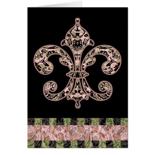 Tribal Voodoo Fleur de lis Cards (Front)