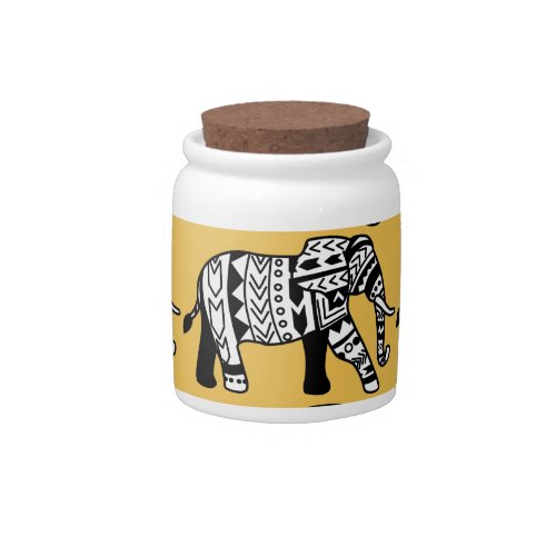 Tribal Walking Elephant Candy Jar