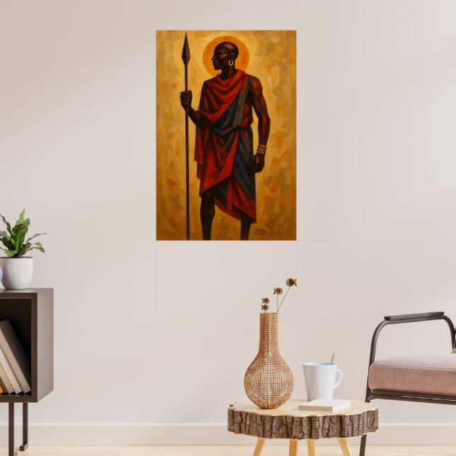 "Tribal Warrior | African Heritage Wall Art (Living Room 3)
