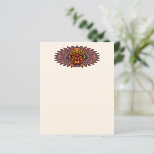 Tribal Warrior King Ritual Mask (Standing Front)