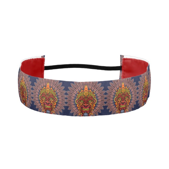 Tribal Warrior King Ritual Mask Athletic Headband (Front)