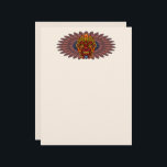 Tribal Warrior King Ritual Mask Letterhead<br><div class="desc">Tribal Warrior King Ritual Mask surrounded by a Feathers crown ritual ornamental apparel . South America/Africa/Oceania Indigenous traditions and Culture.  Original vector illustration copyright BluedarkArt TheChameleonArt.</div>