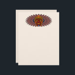 Tribal Warrior King Ritual Mask Letterhead<br><div class="desc">Tribal Warrior King Ritual Mask surrounded by a Feathers crown ritual ornamental apparel . South America/Africa/Oceania Indigenous traditions and Culture.  Original vector illustration copyright BluedarkArt TheChameleonArt.</div>