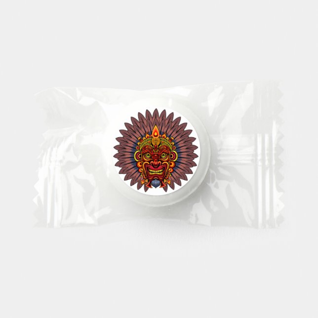 Tribal Warrior King Ritual Mask Life Saver® Mints (Front)