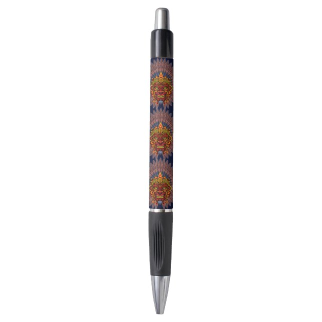 Tribal Warrior King Ritual Mask Pen (Front Vertical)