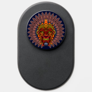 Tribal Warrior King Ritual Mask PopSocket