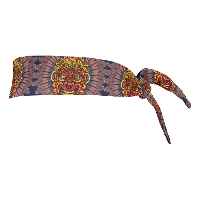 Tribal Warrior King Ritual Mask Tie Headband (Rotate 90)
