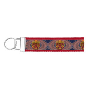 Tribal Warrior King Ritual Mask Wrist Keychain