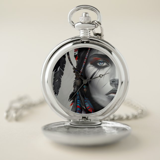 Tribal Warrior Pocket Watch (Inside)