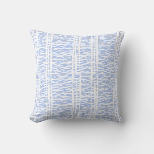 Tribal weave blue purple throw pillow