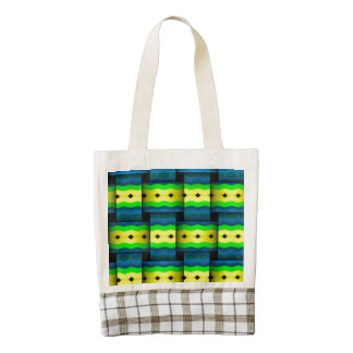 Tribal Weaves abstract pattern Zazzle HEART Tote Bag