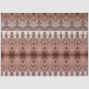 Tribal Western Light Brown Pattern Bull Cow Skull Tissue Paper
