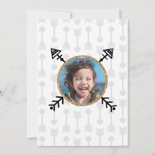Tribal Wild One Birthday Party Invitation Crown | Zazzle
