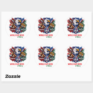 Tribal Wildlife Harmony world cup 2026 Classic Round Sticker