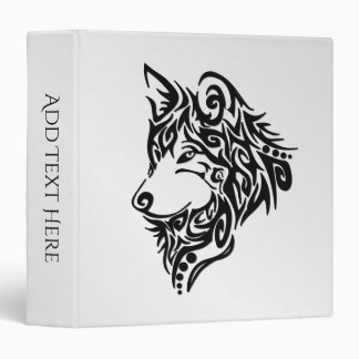 Tribal Wolf 3 Ring Binder