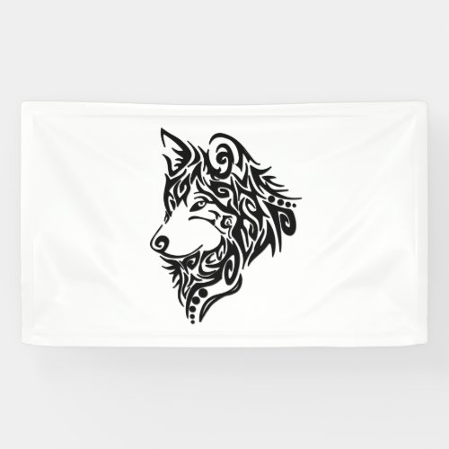 Tribal Wolf Banner