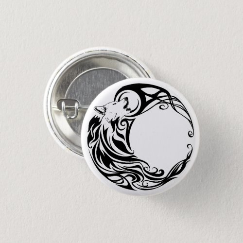 Tribal Wolf Button