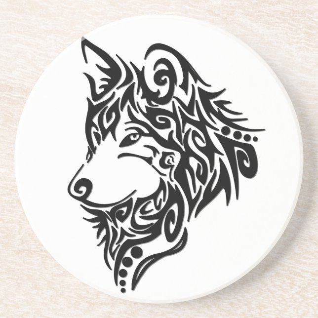 Tribal Wolf Coaster (Front)