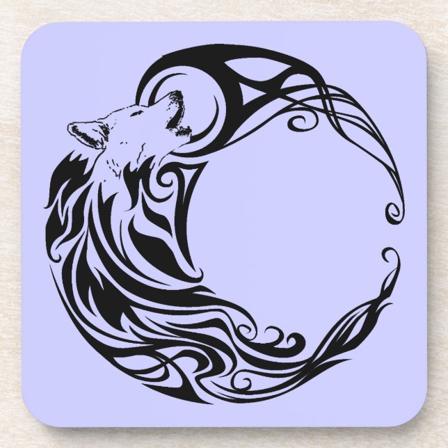 Tribal Wolf Coaster (Front)