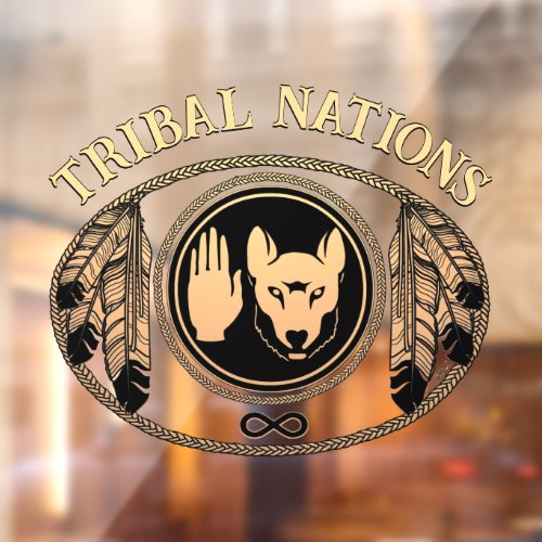Tribal Wolf Decal Custom Metis Flag Window Cling