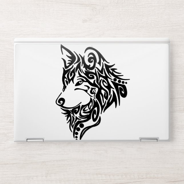 Tribal Wolf HP Laptop Skin (Front)