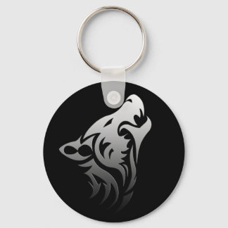 Tribal Wolf Keychain