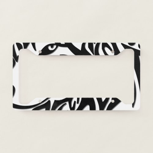 Tribal Wolf License Plate Frame