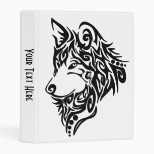 Tribal Wolf Personal Mini Binder
