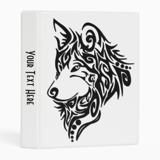 Tribal Wolf Personal Mini Binder
