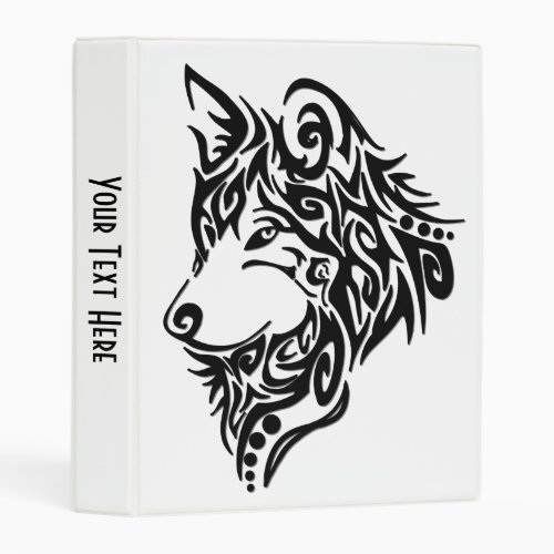 Tribal Wolf  Personal Mini Binder