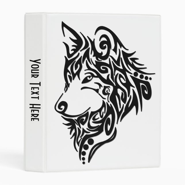 Tribal Wolf  Personal Mini Binder (Front/Spine)