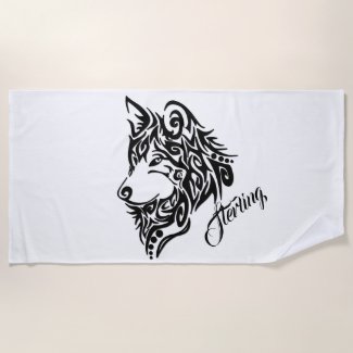 Tribal Wolf Personalized 