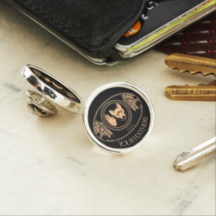 Tribal Wolf Pin Personalized Metis Art Lapel Pins